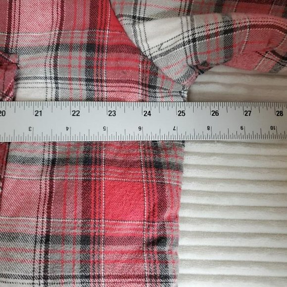 St Johns Bay Plaid Jacket Mens Large Red/White/Black Quilt Lined Shacket - Picture 6 of 8